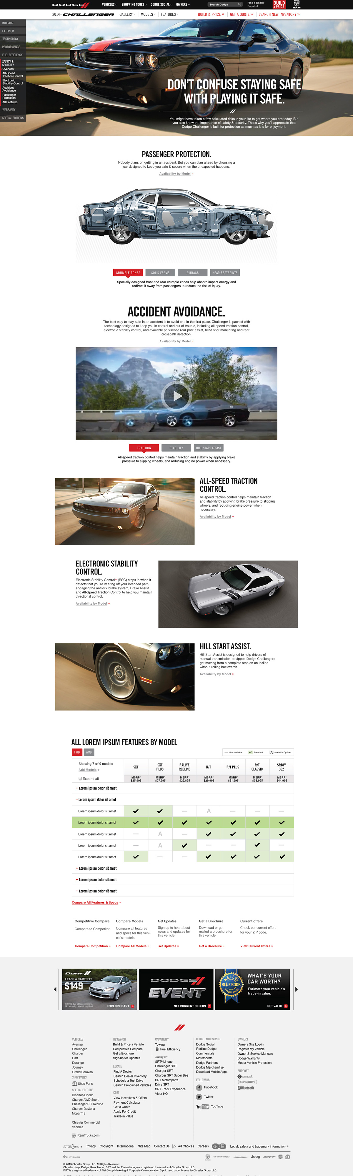 Dodge Website Screenshot